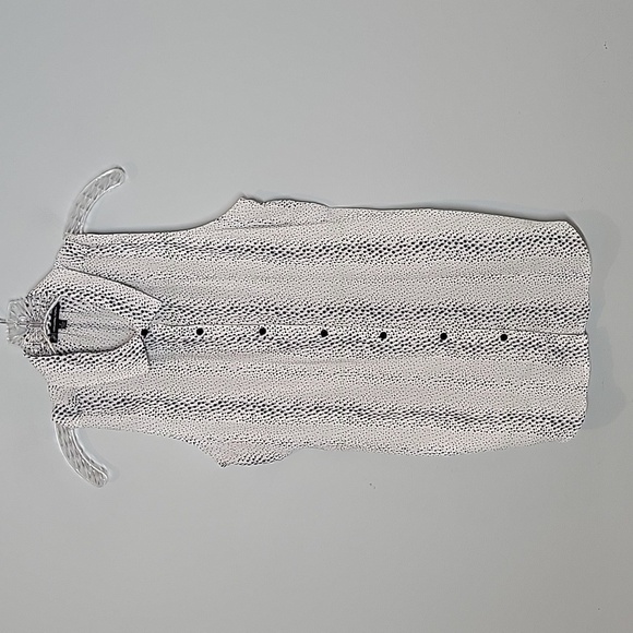 Adrianna Papell black white collared shell - Picture 1 of 5